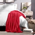 thumbnail image 5 of Bare Home Microplush Fleece Blanket - 300 GSM - Fuzzy Microfleece - Soft & Plush - King, Red, 5 of 5