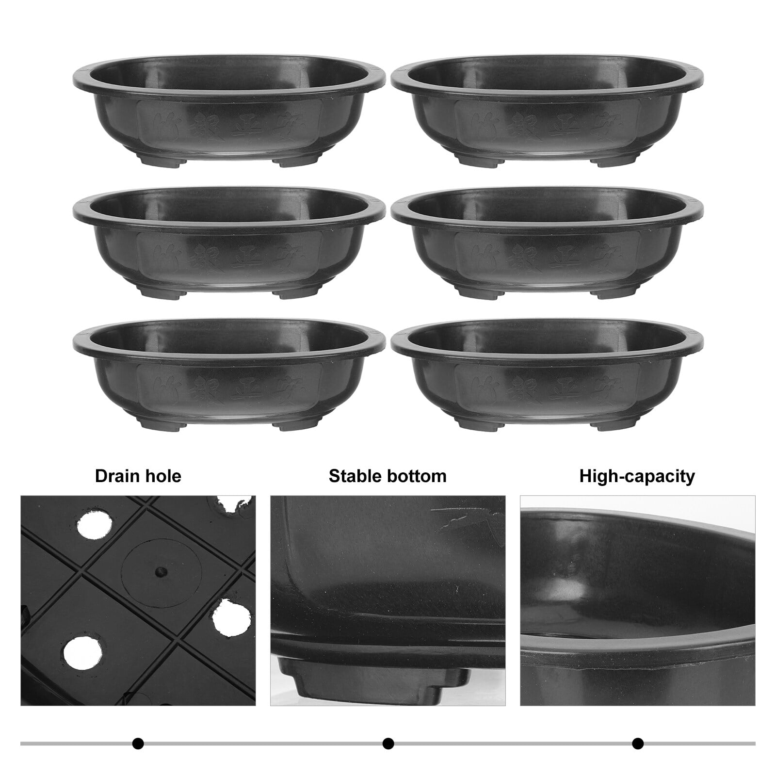 EcoNesxp Flower pot planter bonsai seedling pot succulent plant flower planter training transplant oval vase shallow garden flower pot planter bonsai seedling pot succulent plant flower planter train