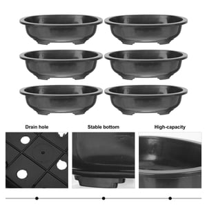 EcoNesxp Flower pot planter bonsai seedling pot succulent plant flower planter training transplant oval vase shallow garden flower pot planter bonsai seedling pot succulent plant flower planter train