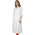 thumbnail image 1 of Bimba Kurta Kurti Droite en Rayonne pour Femmes, Manches 3/4, Blouse Décontractée d'Été, 1 of 9