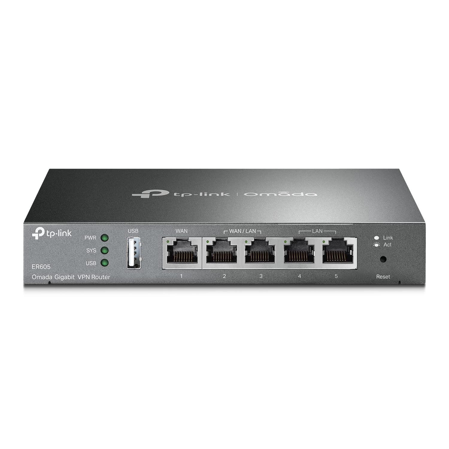 TP-Link ER605 V2 Wired Gigabit VPN Router, Up to 3 WAN Ethernet Ports + 1 USB WAN, SPI Firewall SMB Router, Omada SDN Integrated, Load Balance, Light