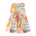 thumbnail image 2 of LSLJS Robe pour Tout-Petites Filles Sans Manches à Imprimé Floral Robe Ligne A Vintage Décontractée Robes Plage Vacances ( 6-12 Mois, Jaune ), 2 of 3