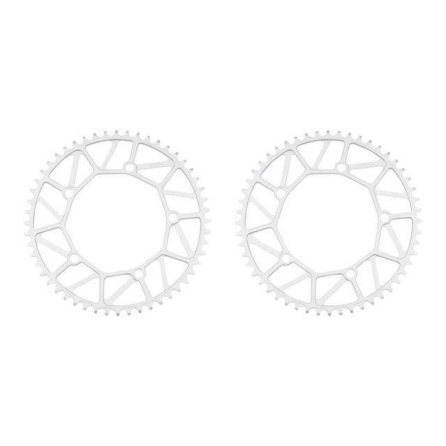 Ruiboury Lightweight And Easy To Install - Smooth Operation Chain Ring For Bicycles Bicycles Crank Bike Chain 52T silver 2Set
