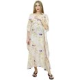 thumbnail image 2 of Bimba Moms Pink Printed Maternity Kaftan With Drawstring Waist Maxi Dress-14, 2 of 7