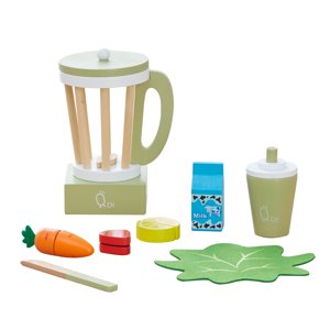 Teamson Kids Little Chef 13 pcs en bois jeu mélangeur de cuisine ensemble accessoire vert