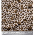 thumbnail image 1 of Soimoi Gray Modal Satin Fabric Coffee Beans Food Fabric Prints By Yard 42 Inch Wide, 1 of 5
