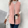thumbnail image 2 of HAiming Womens Winter Fleece Vest Crewneck Sleeveless Open Front Cardigan Fuzzy Warm Jacket with Pocket, 2 of 8