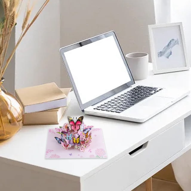 Liyamei Garden Up Card Up Card Cards Fly Out Effect Elegant 3D Flower Greeting Card For ’s Day