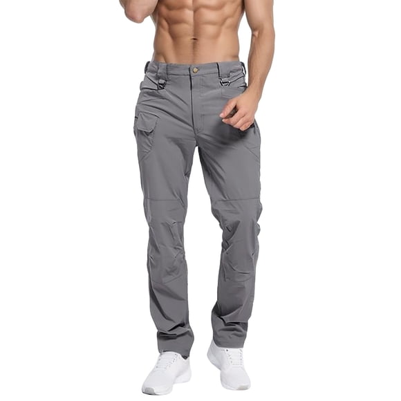 Ketyyh-chn99 Cargo Sweatpants Loose Fit Shorts Long Pants with Pockets Loose Trousers Grey,L
