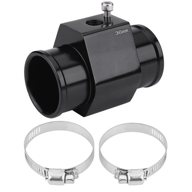 Herwey Temperature Sensor Adapter, Car Water Temp Temperature Joint Pipe Hose Sensor Gauge Adapter, Water Temp Joint Pipe