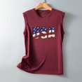 thumbnail image 4 of EQWLJWE Hauts pour Femmes Mode Féminine Confortable Independence Day Décontracté Col Rond Imprimé Haut Blouse, 4 of 4