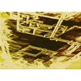 thumbnail image 1 of Ahgly Company Tapis d'Intérieur Lavables en Machine Rectangle Transitionnel Jaune Vif, 2' x 5', 1 of 7