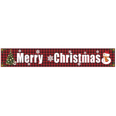 Maoww Christmas Streamer Hanging Background Ornament Polyester Decorative Banner, SDHF-GZ04