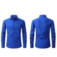 thumbnail image 1 of Dress Shirts for Men with Pocket Long Sleeve Big & Tall Tshirts Shirt Button-Down Collared Wrinkle-Free Solid Color Business Work Tops, 1 of 5