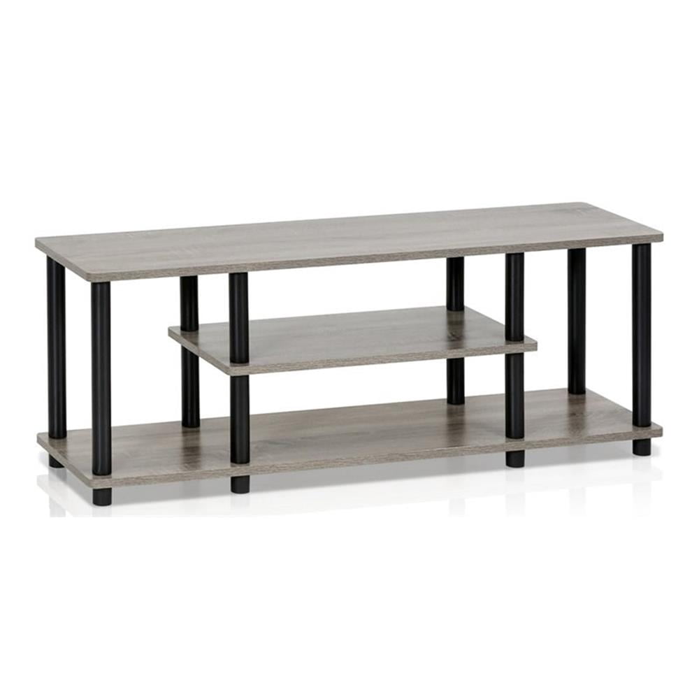 Pemberly Row Turn-N-Tube Wood Entertainment TV Stand for TV up to 50" - Oak Gray