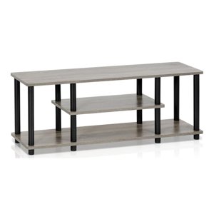 Pemberly Row Turn-N-Tube Wood Entertainment TV Stand for TV up to 50" - Oak Gray