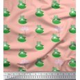 thumbnail image 1 of Soimoi Modal Satin Fabric Lotus & Frog Kids Fabric Prints by Yard 42 Inch Wide, 1 of 3