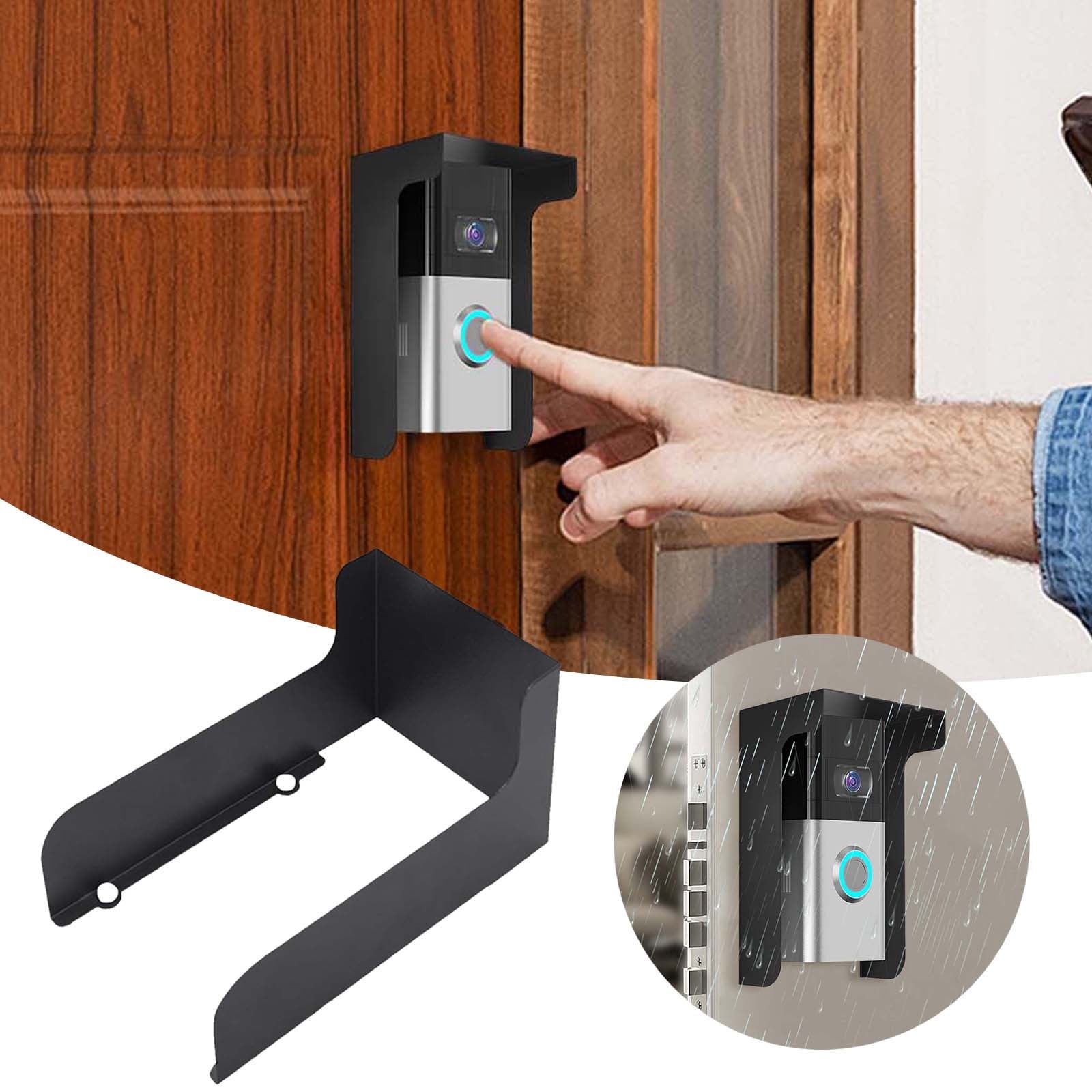 Durable Metal Outdoor Doorbell Cover Protector Ring Chime Shield Accessory Plate for Enhanced Longevity