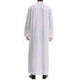 thumbnail image 4 of Styesk Jackets for Men Men's Muslim Robe Arab Middle Robe Long Style Long Sleeve Standing Neck Pocket Pullover Long Shirt Fashion Casual Robe, 4 of 8