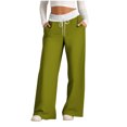 thumbnail image 1 of Yuyuzo Women's High Waisted Wide Leg Color Block Lounge Pants with Pockets, 1 of 4