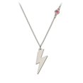 thumbnail image 1 of Lightning Bolt Charm Necklace with Gemstone, 1 of 6