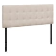 thumbnail image 2 of Monarch Specialties Bed, Headboard Only, Queen Size, Bedroom, Upholstered, Linen Look, Beige, Transitional, 2 of 3