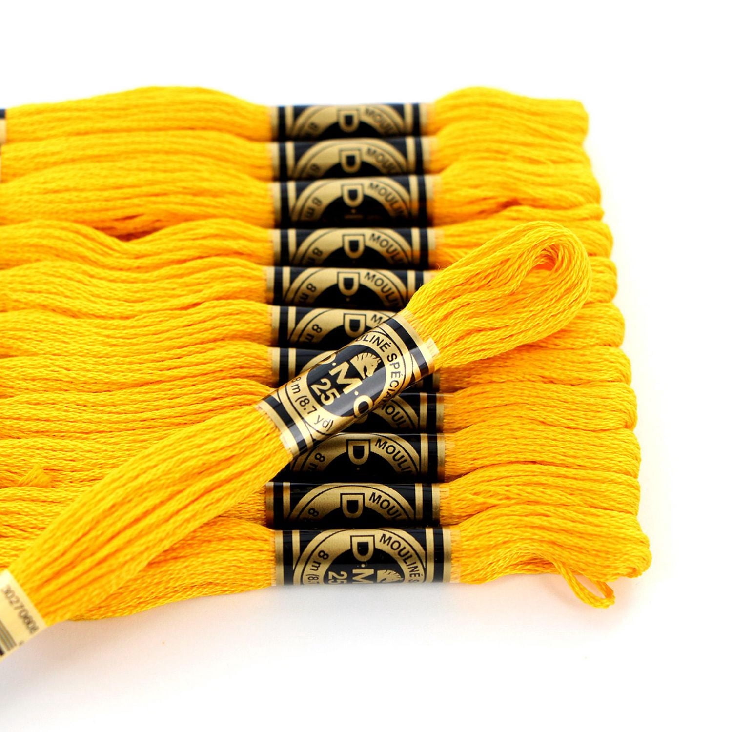 DMC coton 6 brins fil à broder 8 m (8.7 yd) jaune