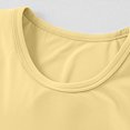 thumbnail image 5 of SROBPTY T-Shirts Garçons Filles, T-Shirt de Base pour Enfants Uni à Col Rond d'Été Décontracté Confortable et Respirant Jaune 12 Ans, 5 of 5
