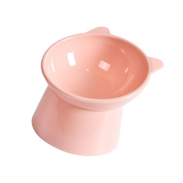 Elevated Raised Cat Bowl Food Bowl Feeding Bowls Tilted Feeding Bowls Water Feeder Puppy Non Slip for Dog Pink