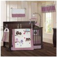 thumbnail image 1 of BabyFad Ensemble de Literie de Bassinette pour Bébé Fille 9 Pcs avec Mobile Musical – Hiboux et Oiseaux, Broderie de Qualité Supérieure, 100 % Coton, Déco de Chambre de Bébé, 1 of 6