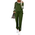 thumbnail image 2 of Innerwin Jogger Set Long Sleeve Ladies Sweatsuits Jogging Pullover Loungewear Two Piece Outfit Green XL, 2 of 7