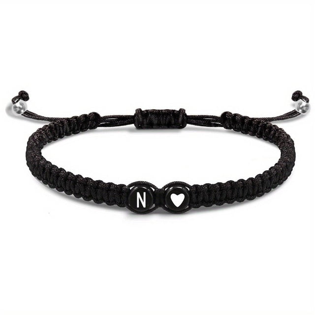 Heart Initial Bracelets 26 Letters Initial Bracelet A-Z Braided Bracelets✨✨ G9X7