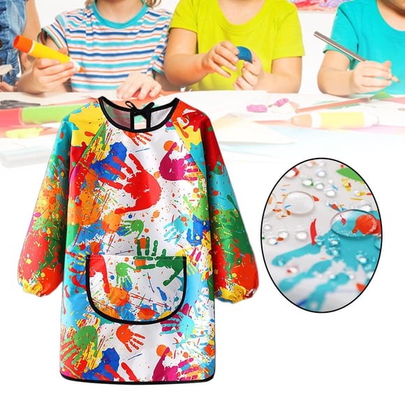Tablier d'Art pour Enfants Tablier de Peinture Léger Cours d'Art pour Pâtisserie Travaux Manuels Bébé A S