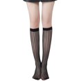 thumbnail image 1 of Womens Black Fishnet Socks Lace Hollow Out Mesh Socks, 1 of 2