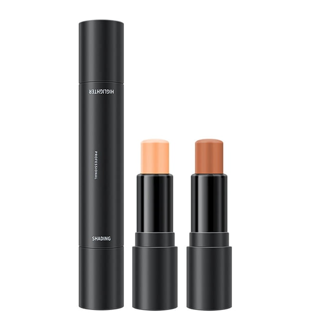 Two Sets Double Head Contouring Stick Makeup Stick Face Shaping & Contouring Stick Rich Sticks Makeup Kit Face Makeup Highlighter Stick Contouring Makeup Kit