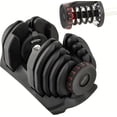 thumbnail image 2 of 90 Lb Adjustable Dumbbell: Adjusts From 10-90 Lbs, 17 Adjustable Weight Settings | Space Efficient Compact Design, Easily Switch Exercises Workouts | Dumbbells Weight Set for Fitness & Home Gym, 2 of 15