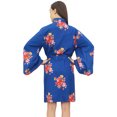 thumbnail image 2 of Bimba Cotton Poplin Floral Print Bridesmaid Sleepwear Kimono Robe With Belt - 8, 2 of 5