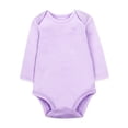 thumbnail image 1 of MIASHUI Cache-Couche à Manches Longues pour Bébé en Coton, une-Pièce, Violet, 9-12 Mois, 1 of 3