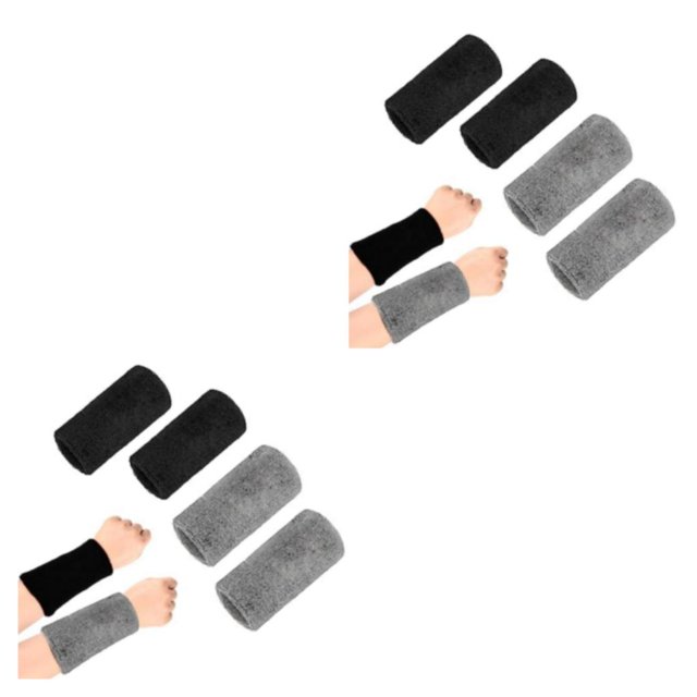 maskred 4pieces Sweatbands For All Sports Moisture Wicking And Comfortable Protective Sports Wristbands 2Set