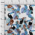 thumbnail image 2 of oneOone Polyester Spandex Blue Fabric Floral Flower With Birds Sewing Craft Projects Fabric Prints By Yard 56 Inch Wide, 2 of 5