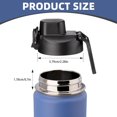 thumbnail image 3 of LOVEVER Water Bottle Lid  Water Bottle Lid Replacement for Wide Mouth  Compatible 12oz 22oz 32oz 42oz 62oz Plastic & Stainless Water Bottle Nozzle with Button Lock, 3 of 9