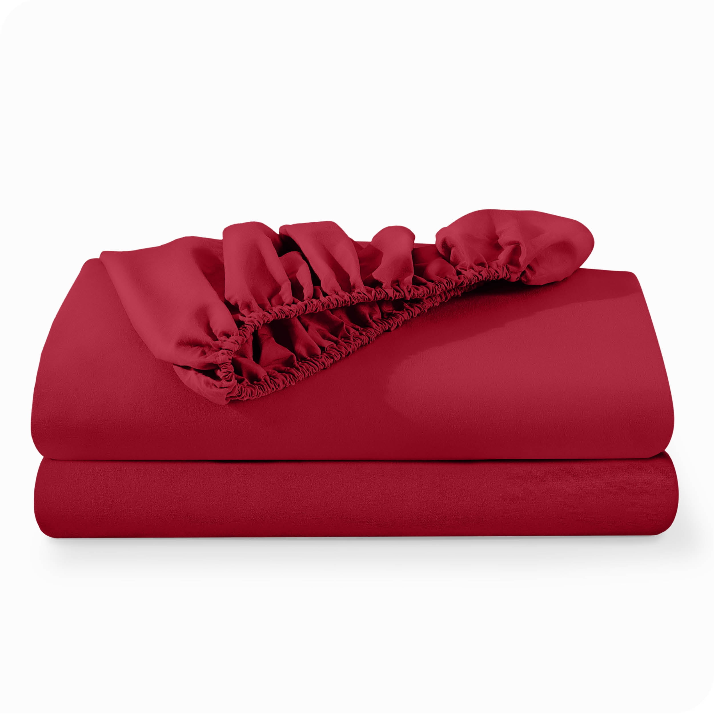 Bare Home Lot de 2 Draps-Housses - Premium 1800 Collection - Ultra Doux - Poche Profonde - Grand Lit, Rouge