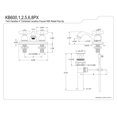 thumbnail image 3 of Kingston Brass KB602PX Robinet de Lavabo Central de 4 Pouces - Laiton Poli, 3 of 3