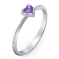 thumbnail image 3 of Bague Pierre de Naissance en Forme de Cœur - Améthyste (Février), 3 of 6