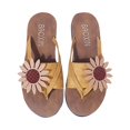 thumbnail image 3 of LSLJS Summer Ladies Sandals And Slippers Flip Flops Suede Flowers Flat Beach Shoes, Women's Slippers, 3 of 7
