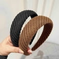 thumbnail image 4 of EGNMCR Knitted Wool Stripe Cloth Hair Hoop New Sweet Hundred Hoop Ferrule Ferrule, 4 of 5