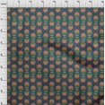 thumbnail image 3 of oneOone Georgette Viscose Fabric Leaves & Floral Block Print Sewing Fabric BTY 42 Inch Wide, 3 of 4