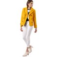 thumbnail image 3 of INSPIRE CHIC Caban Court d'Hiver pour Femme à Revers Cranté en V, Double Boutonnage, 3 of 6