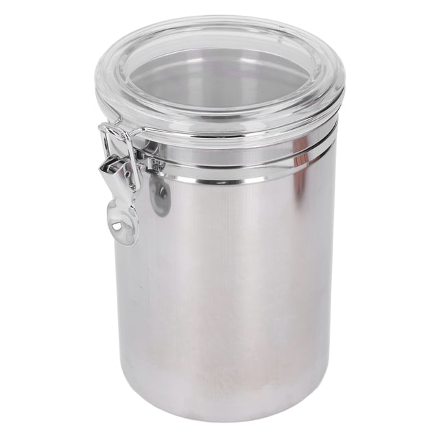 Stainless Steel Sealed Can, Anti Rust Stainless Steel Food Storage Container Convenient For Biscuits For Tea Small 900ml,Medium 1300ml,Large 1600ml,Extra Large 2100ml