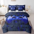 thumbnail image 1 of YST Ensemble de Literie 3D Gamer 7 Pcs Tout-en-un pour Adulte, Ensemble de Couette Pleine pour Garçons, Ensembles de Literie Pleine pour Garçons, Ensembles de Couette pour Garçons, Ensembles de Lit Géométriques de Jeu Réversibles avec Ensemble de Draps, 1 of 5